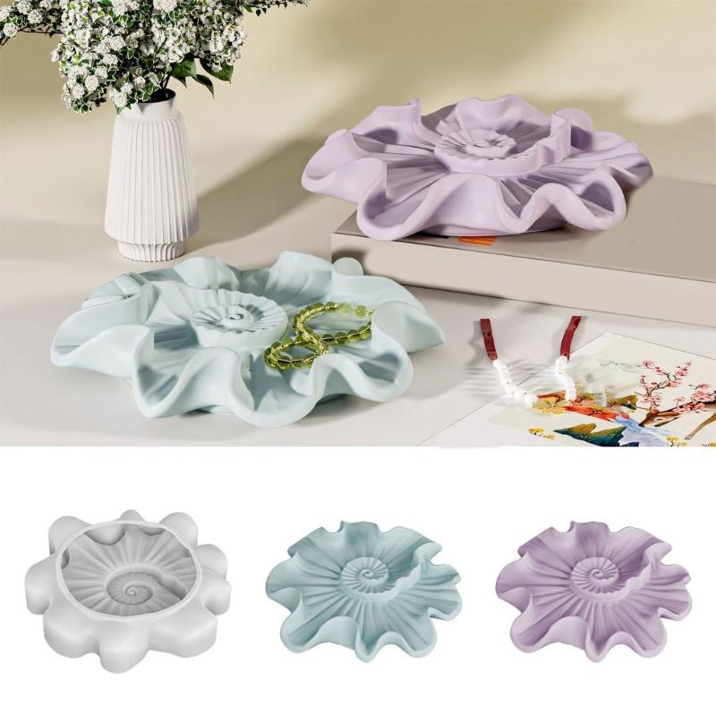 Creative Silicone Mold Jewelry Tray Moulds Helical Shape Silicone Texture Handmade Molds Perfect for Home Decorating