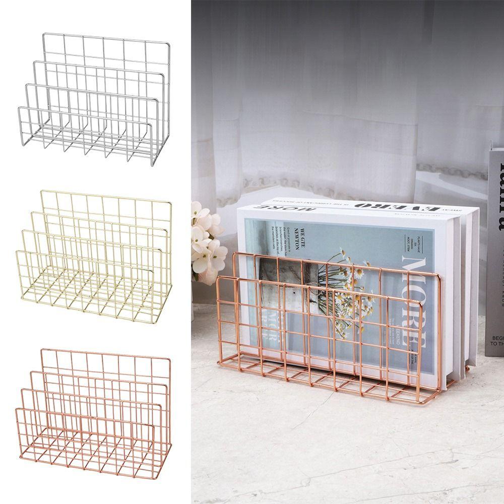 Multicolor Magazine Organiser Shelf Multi-porpose Book Rack Iron Bookshelf Livingroom Bedroom