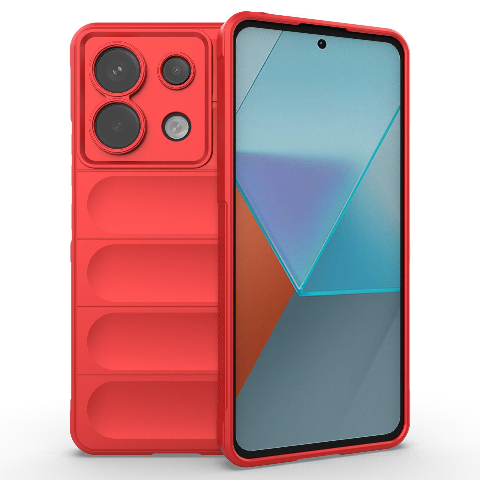 

For Xiaomi Redmi Note 13 Pro 5G/Poco X6 5G TPU Case Phone Cover Drop-proof Protection Red