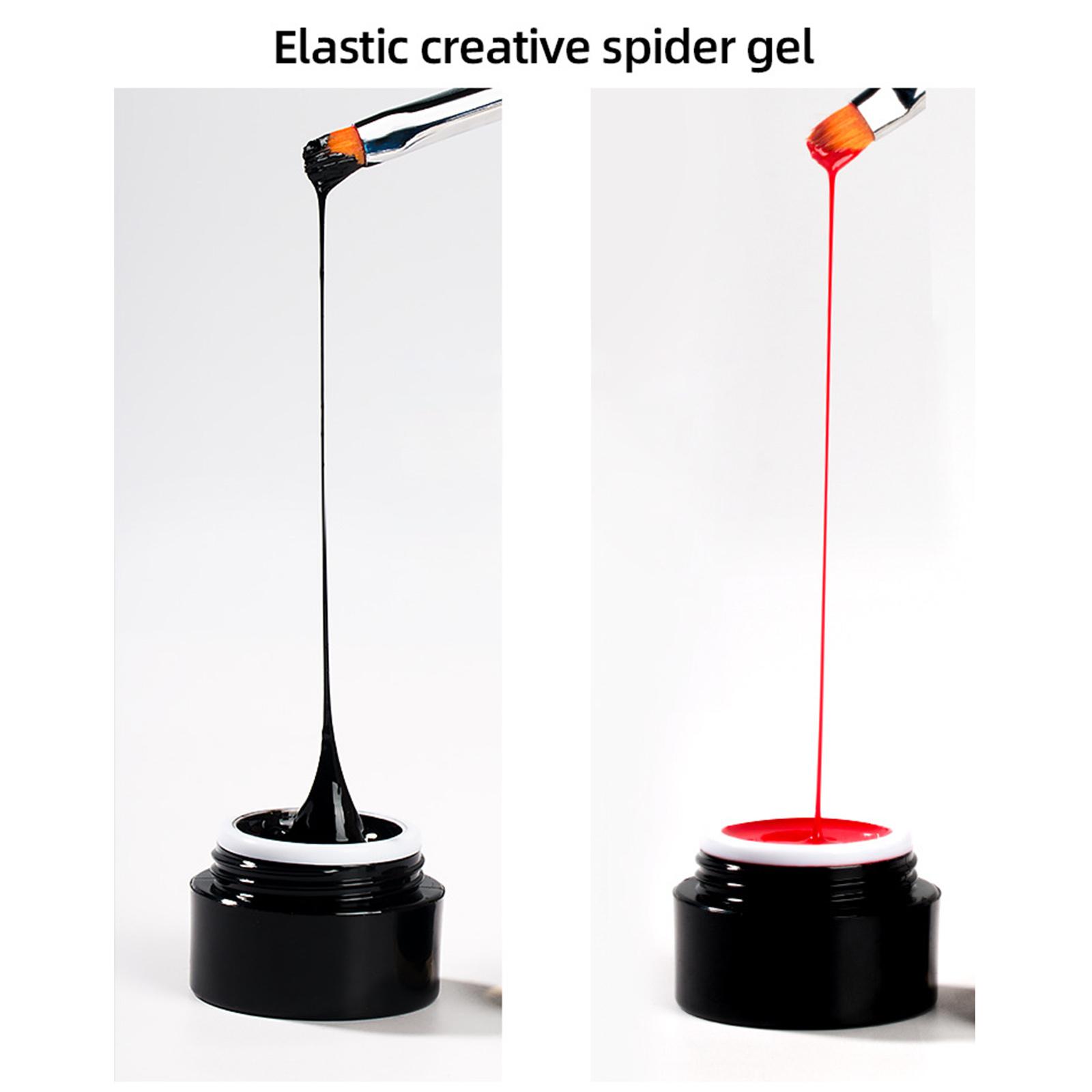 

6 шт. гель для ногтей-паука, лак для ногтей, лак для рисования ногтей, гель-лак, эластичная краска, УФ-гель для линии