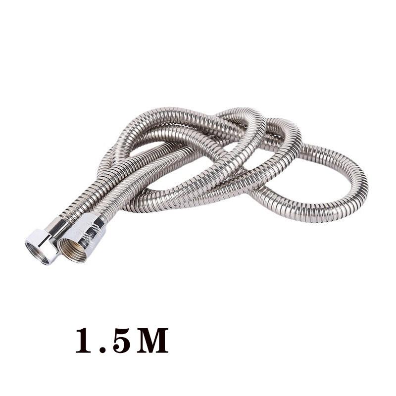 

1.5/2 м Черный/серебристый SUS 304 Гибкий душевой шланг Длинная душевая труба для ванной Удлинитель Водопроводная труба Выдвижная труба Аксессуары для ванной 1pcs