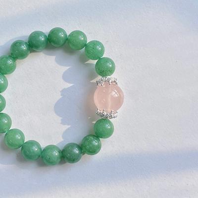 Natural Dongling Jade Madagascar Powder Crystal Design Bracelet Bracelet