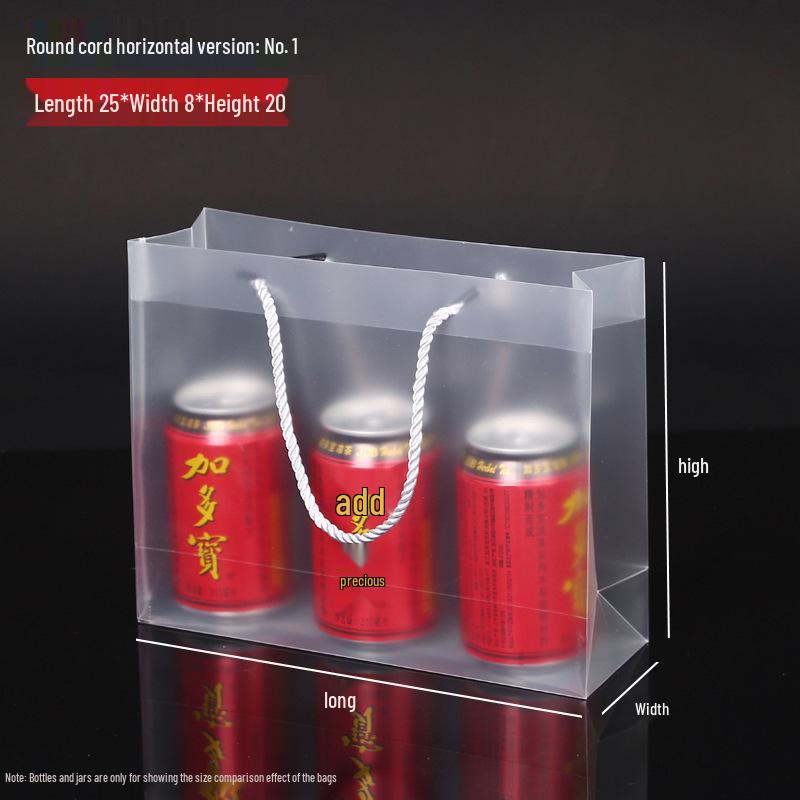 PP Transparent Frosted PVC Teacher's Day/Wedding Gift Tote Bag