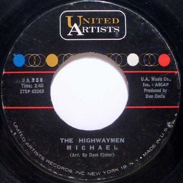 

7inch Record HIGHWAYMEN Michael Santiano ZTSP62263 1961 US CountryFolk Used