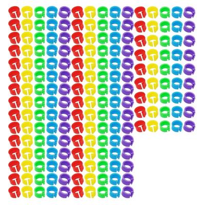 200 יחידות טבעות תיוג רגלי ציפורים קליפס להצמדה ליונים תוכי מחמד תוכים אבזור לציפורים קליפס עגול לרגליים 8 מ"מ צבעים מגוונים