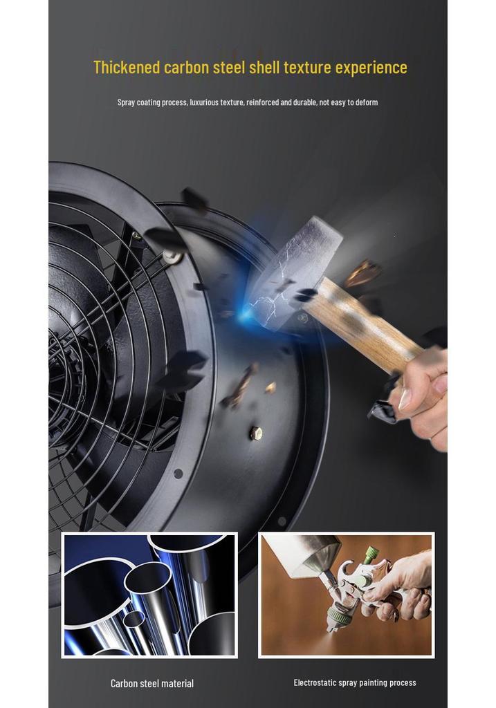 High Power Industrial Exhaust Fan: External Rotor Axial Flow, 220V/380V for Kitchen and Smoke Extraction
