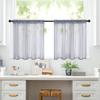 1Pc Cafe DIY Window Drapes Net Voile Weave Tier Tulle Kitchen Polyester Short Sheer Curtains