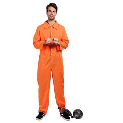 Costume de prisonnier pour hommes, robe fantaisie de voleur, combinaison de prisonnier, chemise de prisonnier, tenue de Cosplay de fête d'halloween pour adultes