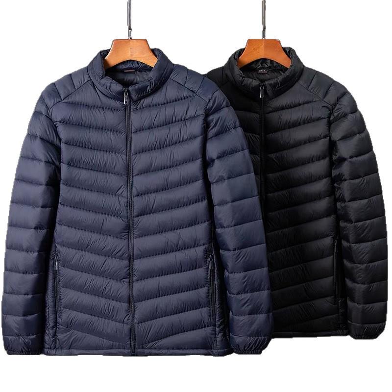 2025 Men's Stand-Collar Down Cotton Jacket: Short, Loose-Fit, Winter Fashion, Casual, Windproof & Warm