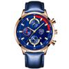 Men'S Watch Strap Date Luminous Quartz Watch Non-Mechanical Trinocular
