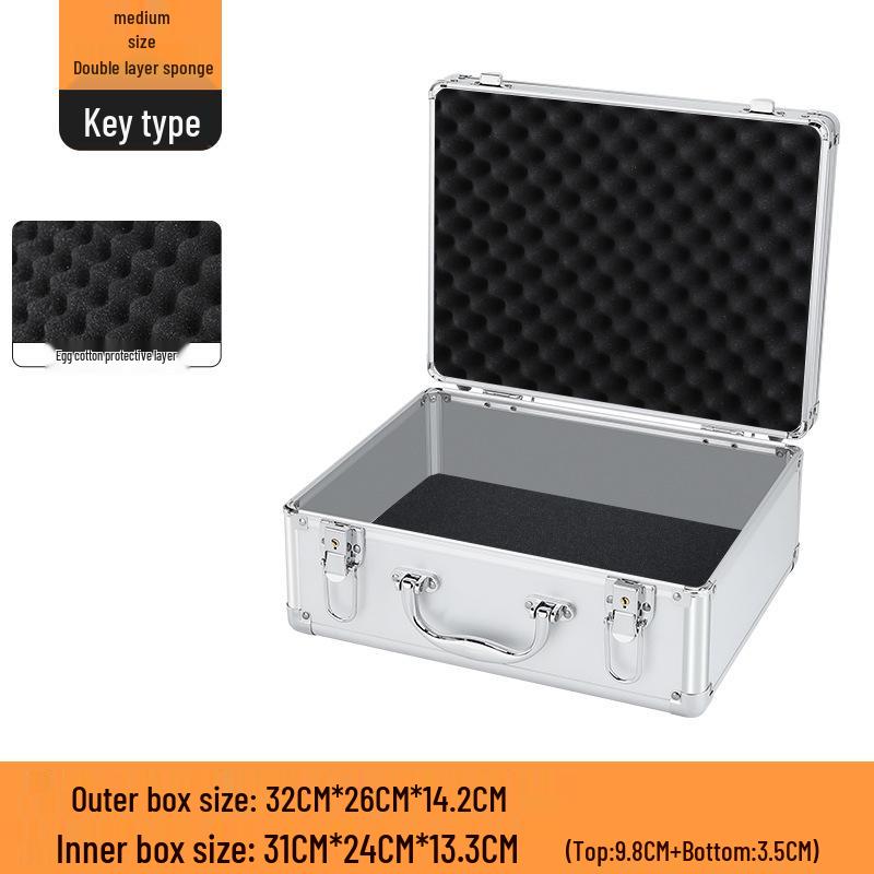 Aluminum Alloy Password Briefcase for Document and Tool Storage