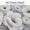 2022 Original White Elegant Rose Peony Art Canvas Painting Nordic Flower Posters And Prints Wall Pictures For Living Room Decor