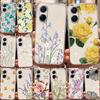 For Redmi 15C 14C 15 13R 13C 13 A5 9AT Note 13R 12 Turbo 12 12 Pro Poco C65 M6 5G Phone Case Flower Plants Soft Back Clear Shell