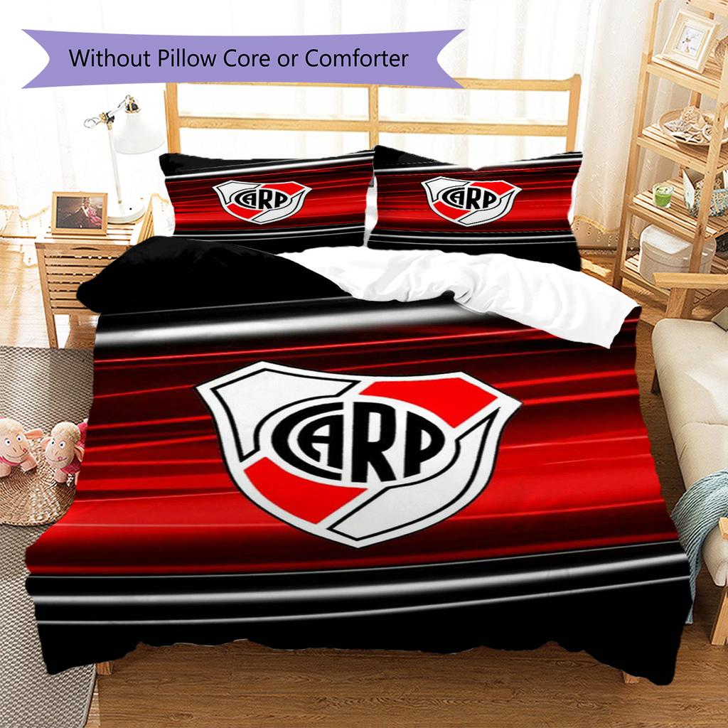 River Plate Pattern Bedding Set Quilt Cover Pillowcase Home Decor Gift (1 * Duvet Cover + 2 * Pillowcase, Without Core)