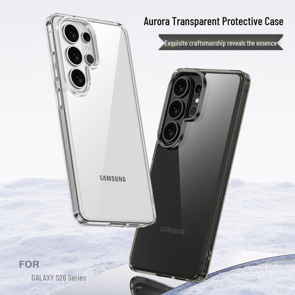 Compatible Samsung S26 Ultra Transparent Protective Phone Case - Thickened Anti-Drop S26 Plus Cover
