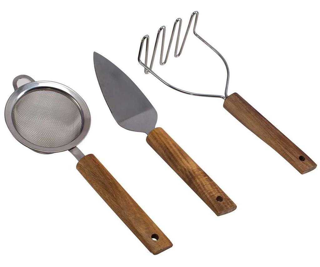 HUSLA WOODEN KITCHEN UTENSILS SET 3 PIECES