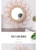 Petal Mirror: Willow Wicker Decorative for Living Room, Bedroom, or Entrance Wall.