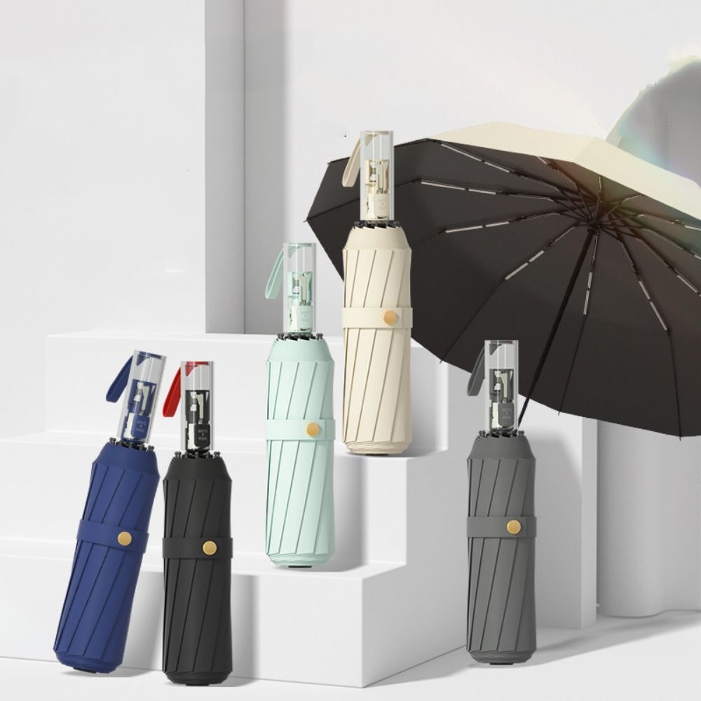 Quick Open Folding Umbrella Windproof Sunny Rainy Umbrella Oversized Umbrella  Dual Purpose