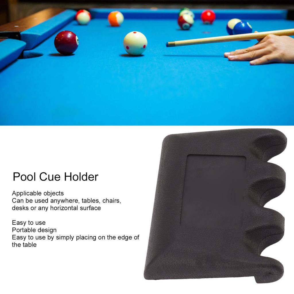 3 Holes Pool Cue Holder Portable Prevent Slip Stable Weighted Billiard Cue Holder for Table Chair Weighted Pool Cue Holder