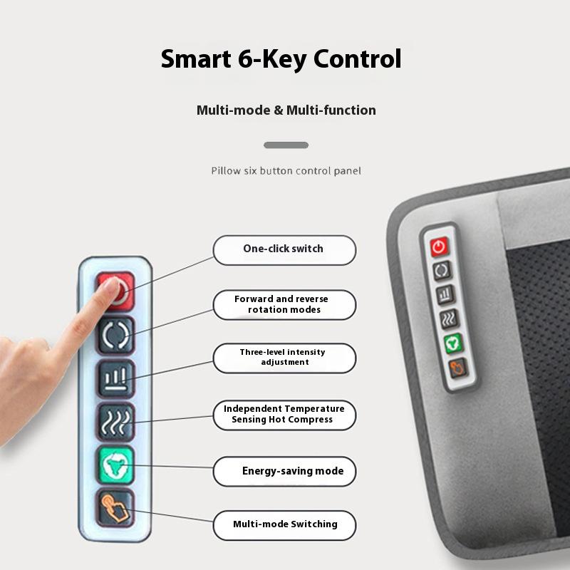 Full-Body Smart Massage Mattress with Heating - Multi-Functional Electric Massager for Neck, Back & Waist, Home Use