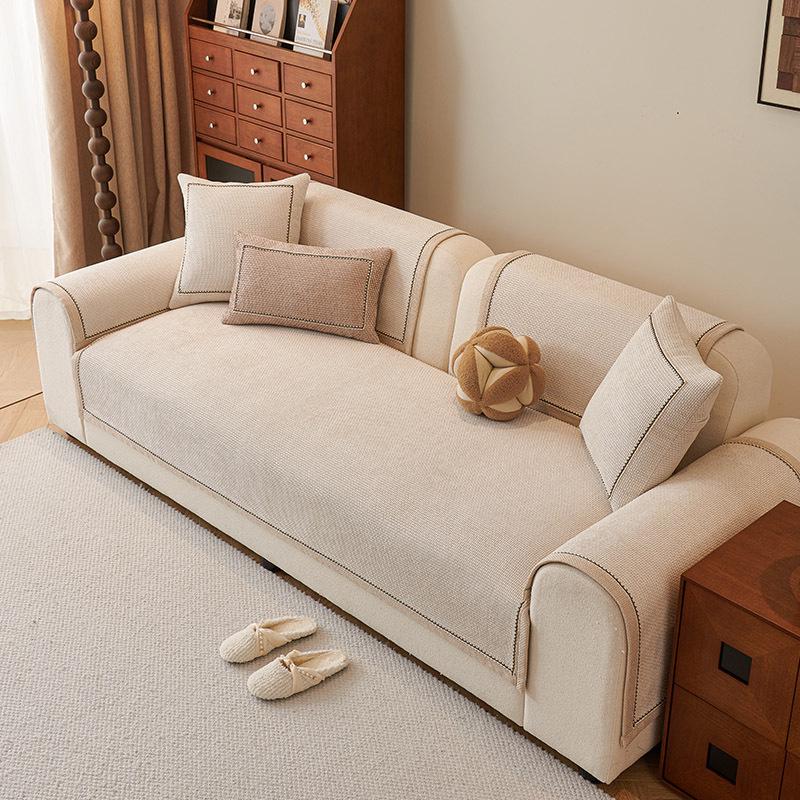 2025 French High-End Chenille Sofa Cushion: All-Season Non-Slip Seat and Sofa Cover