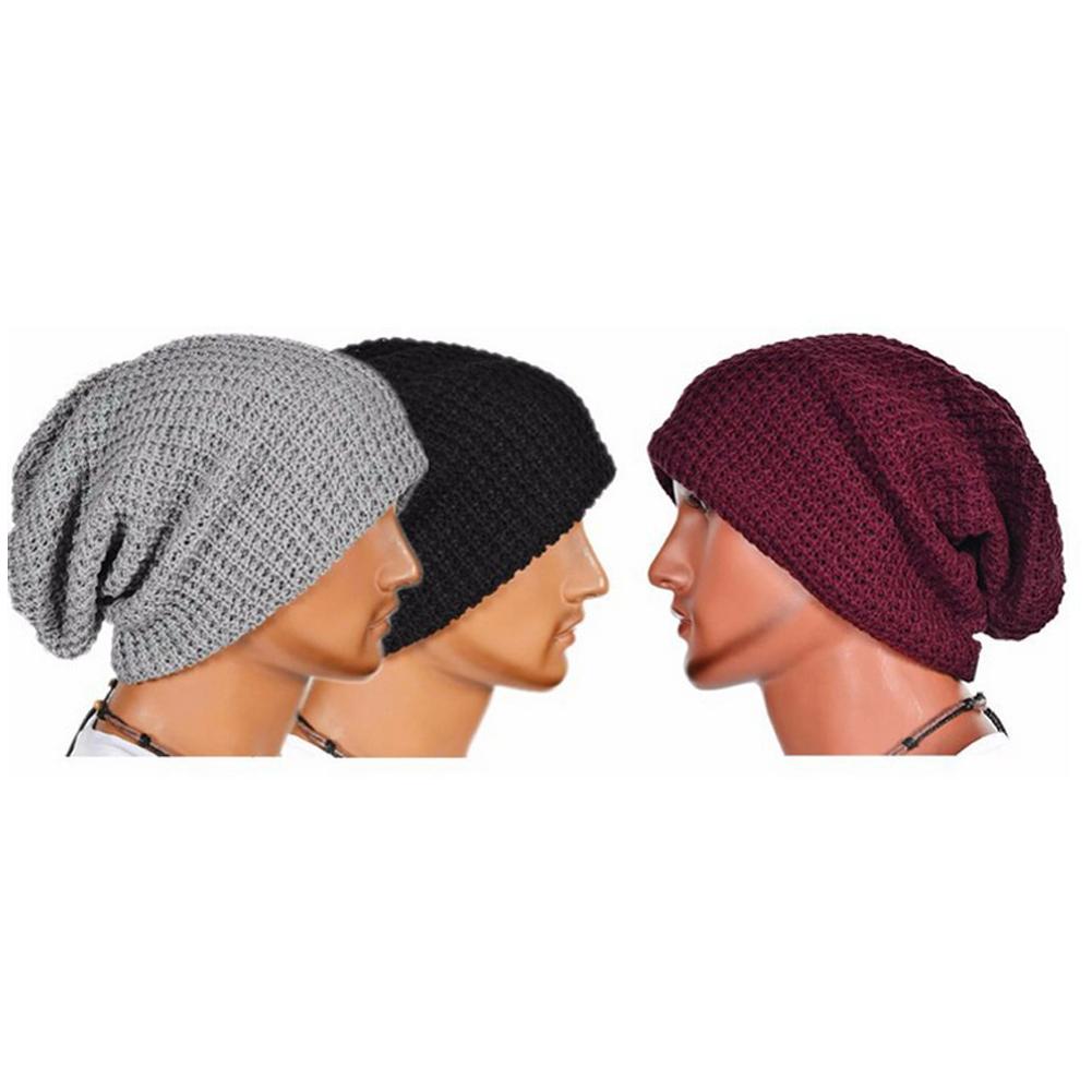 Knitted Hat Warm Oversize Beanie Hiking Travel Baggy Cap for Man & Woman