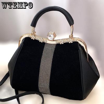 Kabelka Dámska kabelka na večeru Crossbody kabelka s diamantovou kožušinovou taškou Prenosná taška cez rameno Taška s klipom Čierna taška s veľkou kapacitou