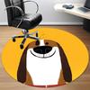 1PC Puppy Pet Office Round Area Rug,  Mat Suitable ForOffice, Under Office Chairs Bedroom Living Room Home Decor, Room Deco