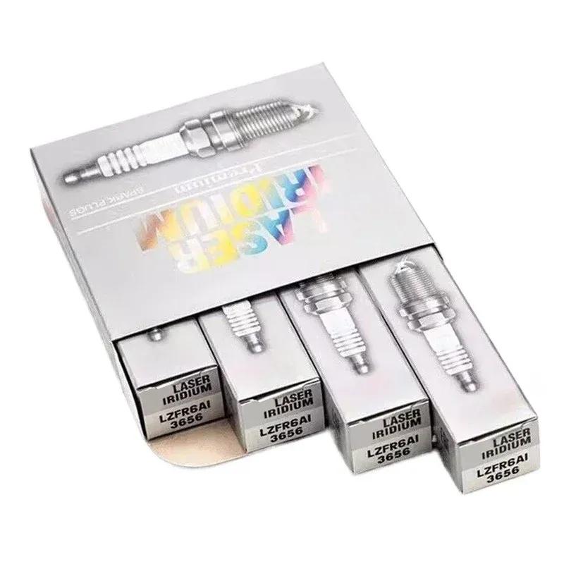 4/6pcs LZFR6AI 3656 Laser Iridium Spark Plug MN158596 for Mitsubishi Lancer Outlander Galant Eclipse 2.4L LZFR6-AI