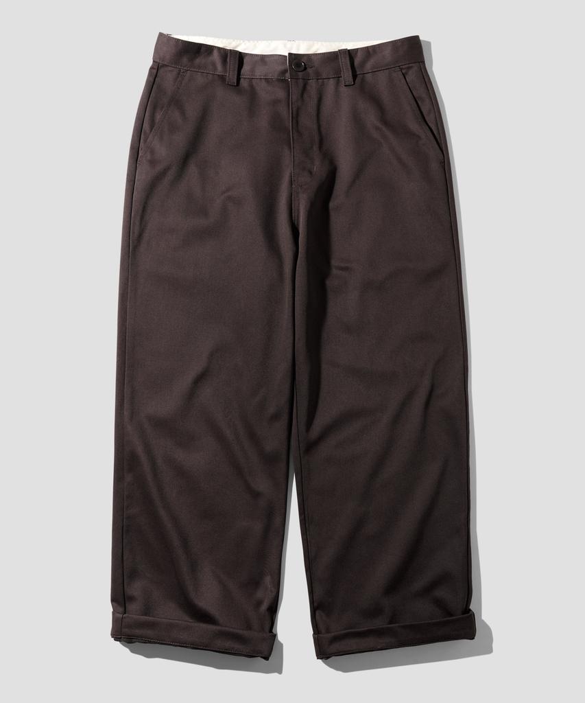 PERSTEP Mix Wide Chino Pants Dark Brown Julp4687