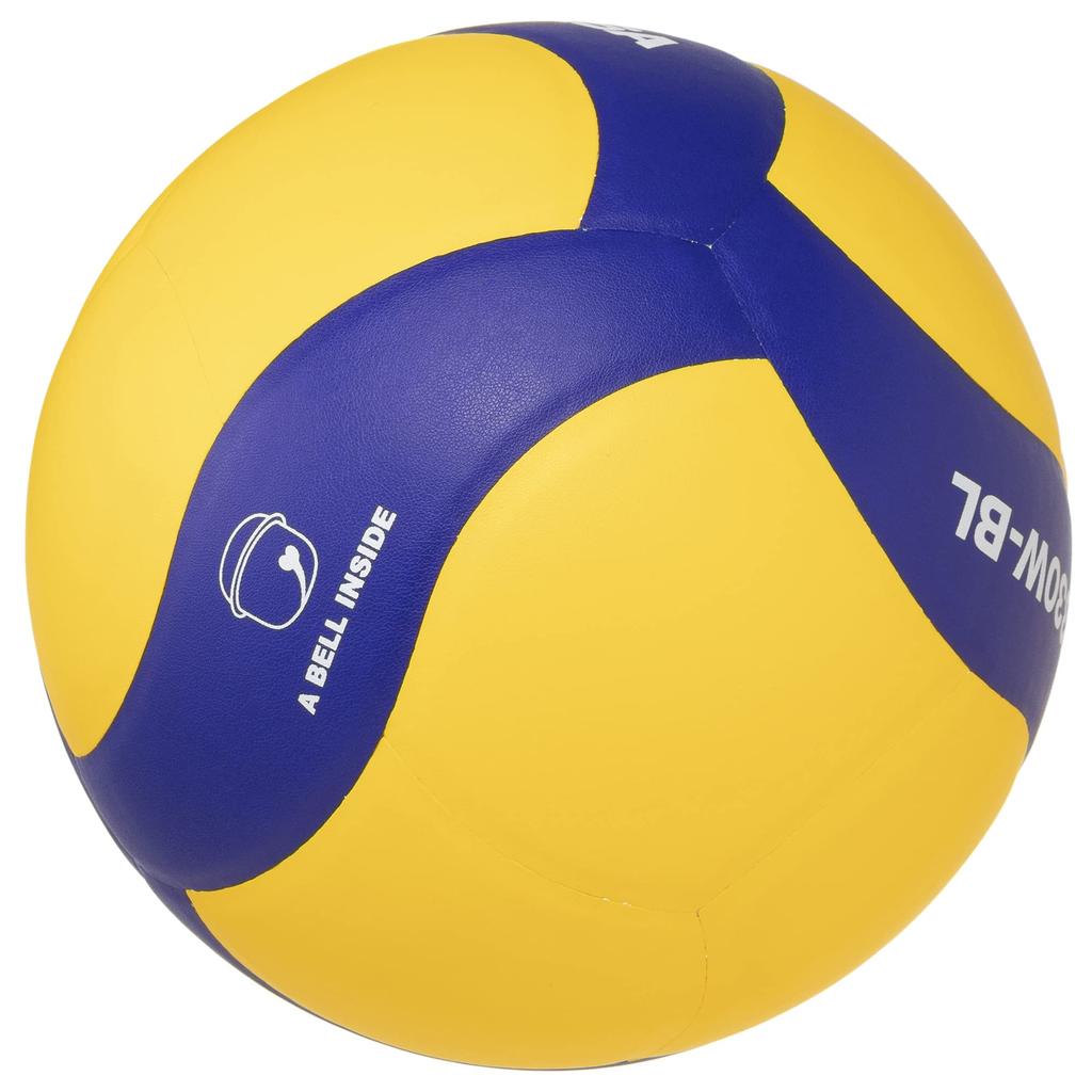 MIKASA Volleyball with Size for and High Recommended Internal Pressure Bells, 5, Adults, Colleges, Schools, Yellow/Blue, V330W-BL, 0.3 (kgf/cm2)