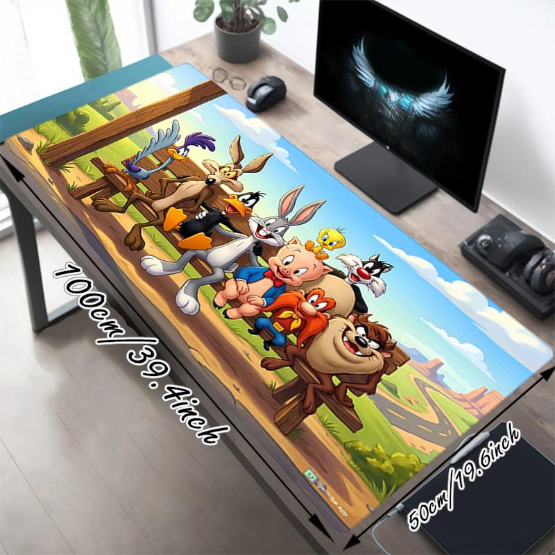 Looney Tunes Xl Gaming Mouse Pad Nonslip Rubber Base Stitched Edge Waterproof Desk Mat For Pc Laptop Gamer Office Computer Accessories C929416