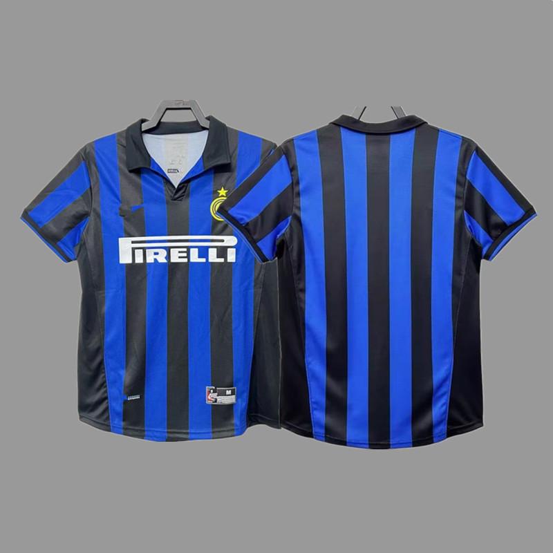 Inter Retro Jersey Football Jersey Classic Baggio Ronaldo Zanetti Figo Adriano Jersey
