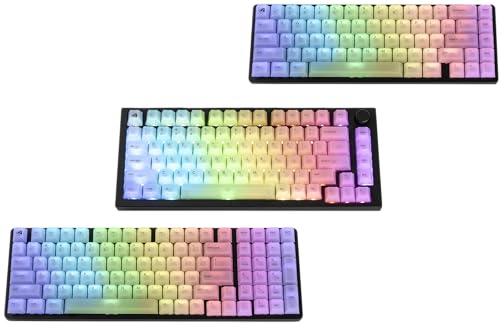 Glorious Polychromatic RGB Keycaps, Translucent, Cherry Profile, US ANSI English Layout, 115 Keycaps, GLO-KC-POLY-RGB KB760