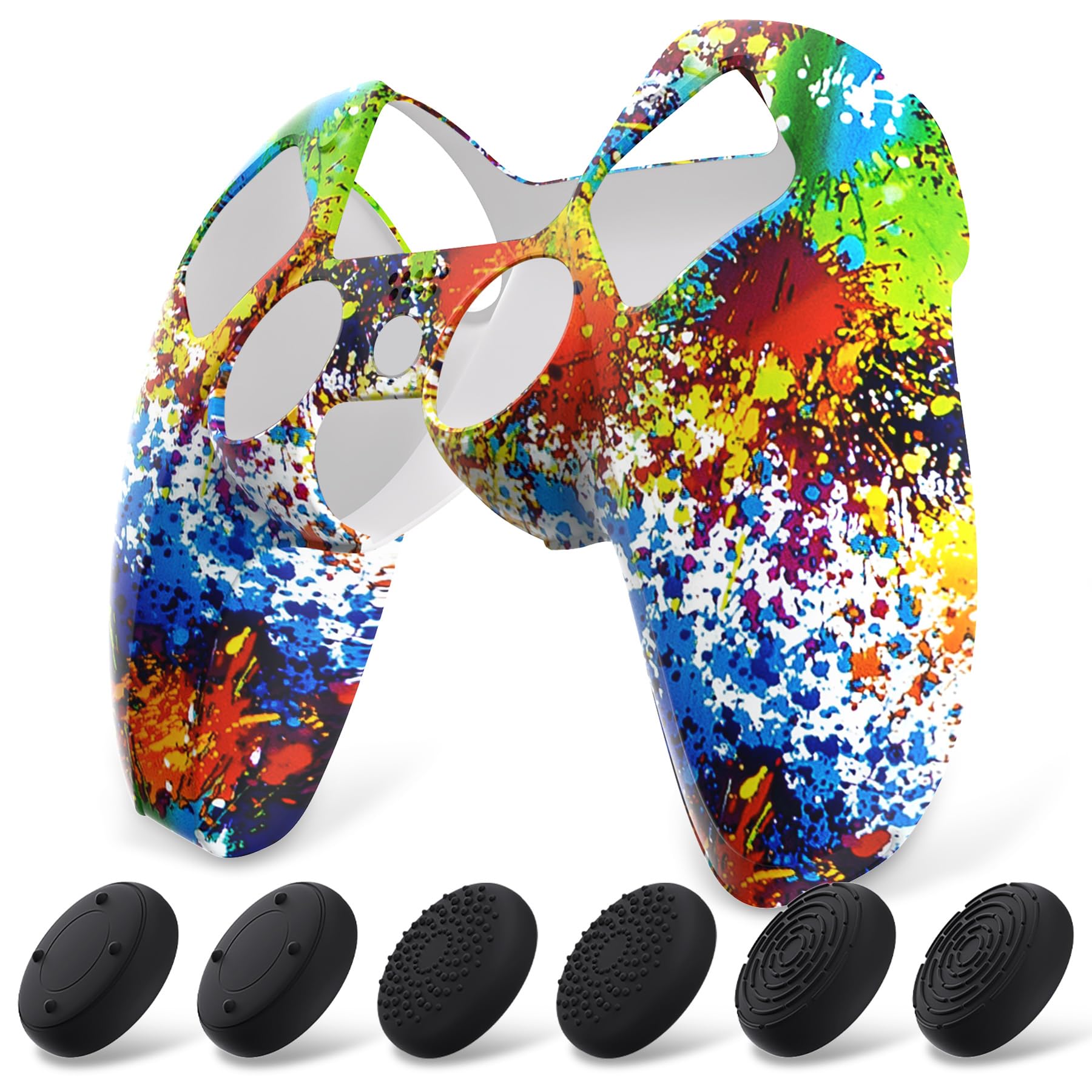 

PlayVital Pure Series Pattern Design Захисний силіконовий чохол для PS5 М’який гумовий чохол для контролера PS5 із 6 джойстиками Можна використовувати на