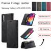 Premium Vintage Leather Wallet Case for Samsung Galaxy A50/A30S/A50S - RFID Blocking Flip Cover with Card Slots (4 Colors)
