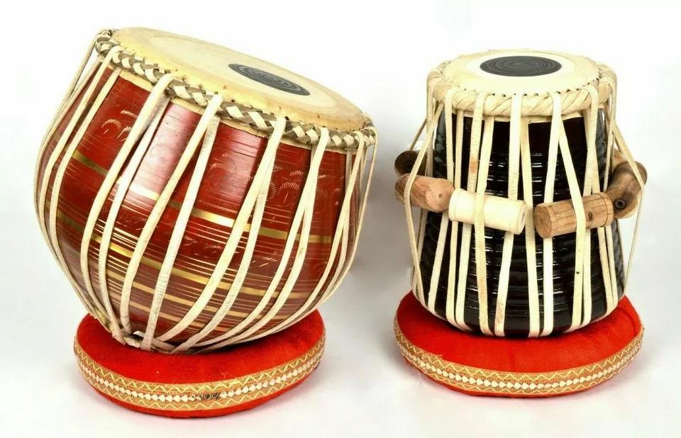 Professional Brass Tabla Drum Set | High Quality Folk & Indian Classical Musical Instrument with Carry Bag