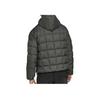 adidas Solid Color Logo Print Zip Hooded Down Jacket Men Outerwear Green DZ1449