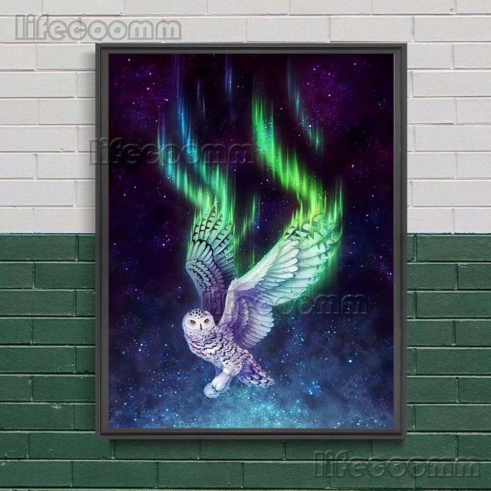 Animal Of Walk Amongst The Stars Surreal Mysterious Art Print Fox,Tiger,Lion,Phoenix Abstract Wall Art Canvas Print Home Decor No Frame