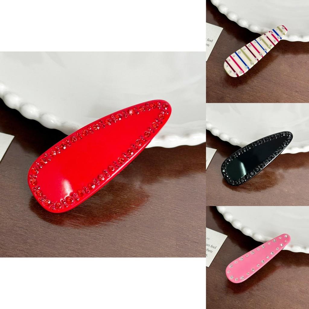 Premium Rhinestone-studded Acetate Hair Clip Available In Vibrant Colors For Trendy Hairstyles