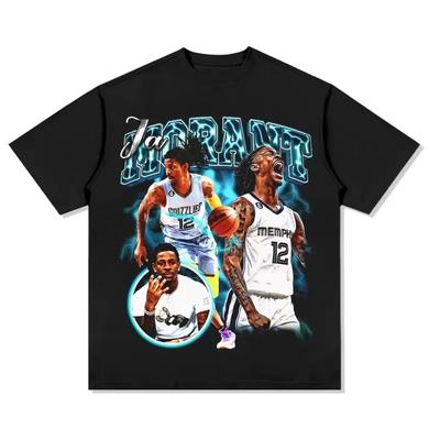 Été 2025 Ja Morant 12 Memphis T-Shirt Fans de Basketball Manches Courtes T-shirts Homme et Enfant T-shirt Coton Tops de Sport