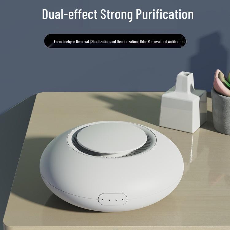 Compact Home Air Purifier for Bedroom and Bathroom - Removes Formaldehyde and Pet Odors, Perfect for Desktops