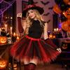 Costume da Strega per Halloween Calzini a Strisce Set Cosplay da Mago Set Gonna Tutù da Strega Cosplay