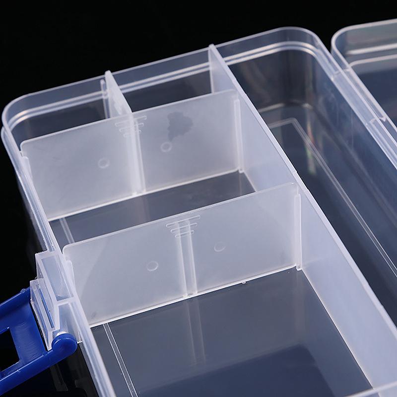 Caja de Almacenamiento de Plástico Transparente Contenedor para Joyas para Pendientes Anillos Collares Caja