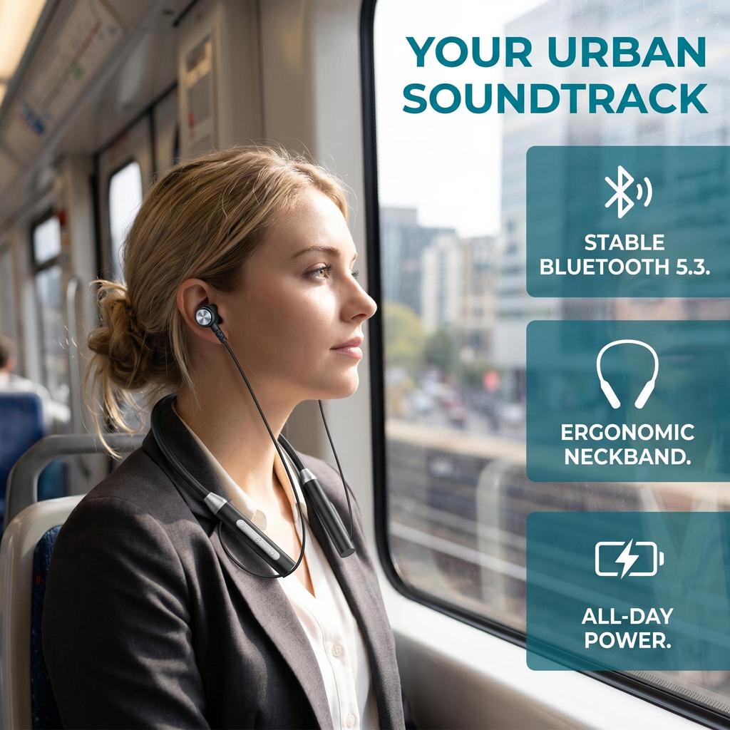 Wireless Bluetooth 5.2 Neckband Earphones Magnetic Sports Waterproof TWS Earbuds Blutooth Headset With Microphone Mic