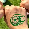 Nostalgie Soccer Face Tattoos Stickers, Waterproof Temporary Body Art for Sports Fans, Football Team Party Makeup Decals Game Day