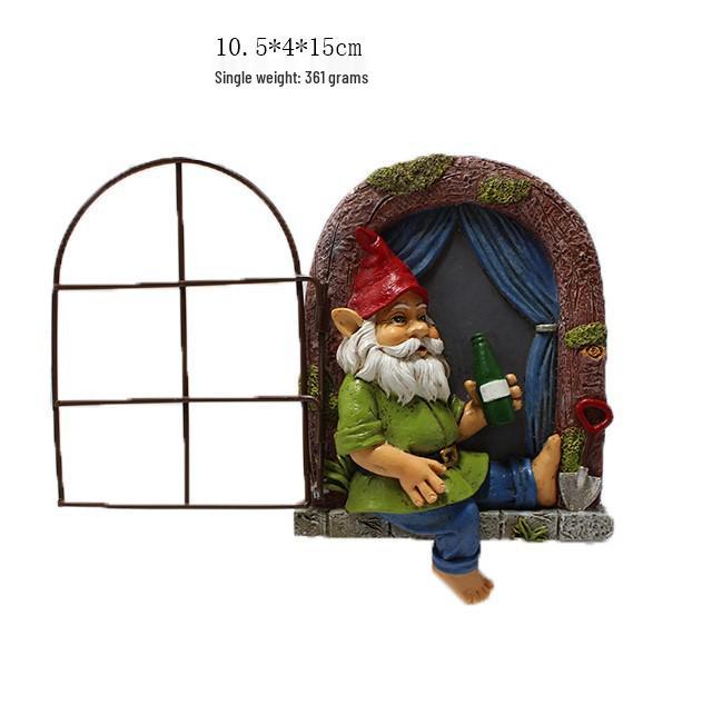 Cross-Border Resin Dwarf Craft Tree Ornaments for Garden Landscapes
