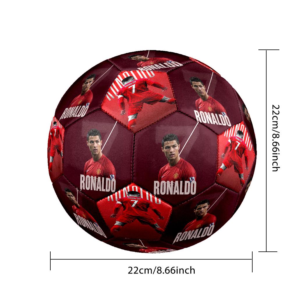 Ronaldo's Cr7 Football Legend Soccer Ball Size 5 Football Machine-Stitched Indoor/Outdoor Universal Football Soccer Accessory Perfect Gift for Friends