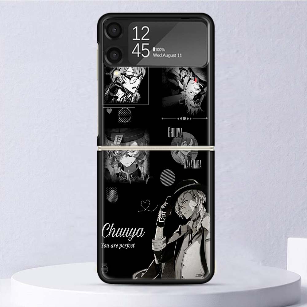 Bungo Stray Dogs Nakahara Chuuya Shockproof Case For Samsung Galaxy Z Flip 7 6 5 4 3 5G Phone Cover Z Flip3 Flip4 Flip5 Flip6 Fl