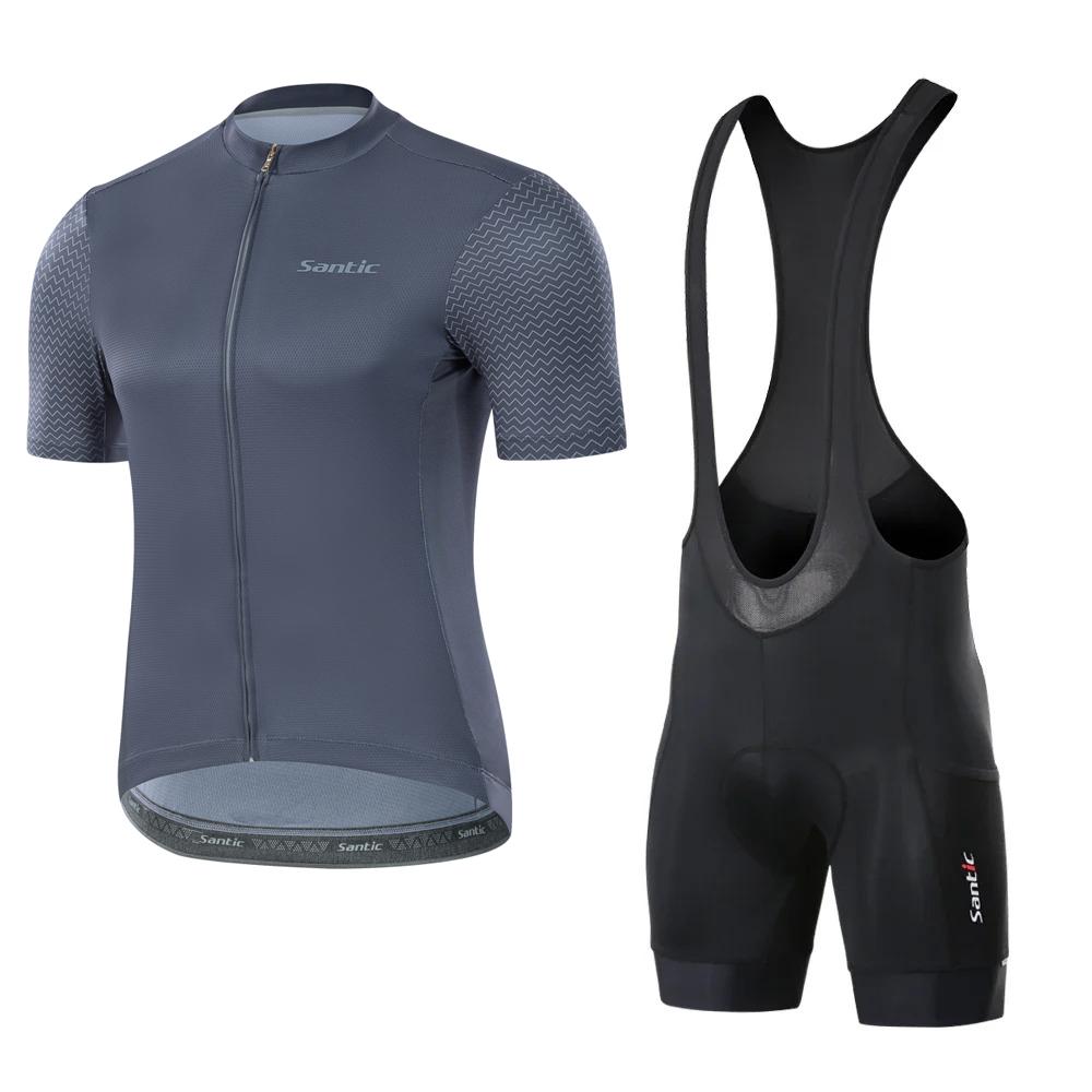 2026 Santic Men's Cycling Sets Summer MTB Bike Cycling Shirts Bib Shorts 4D Padded Riding Sports Quick-Dry Clothing Sets Asian Size